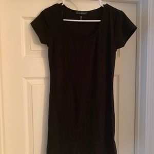 Black Short Sleeve T-Shirt Dress